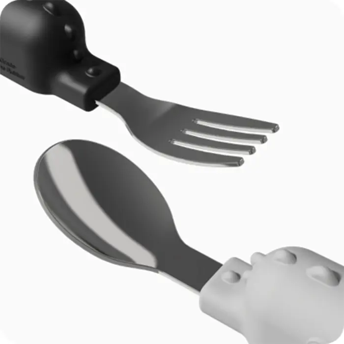 cuchara y tenedor para bebé